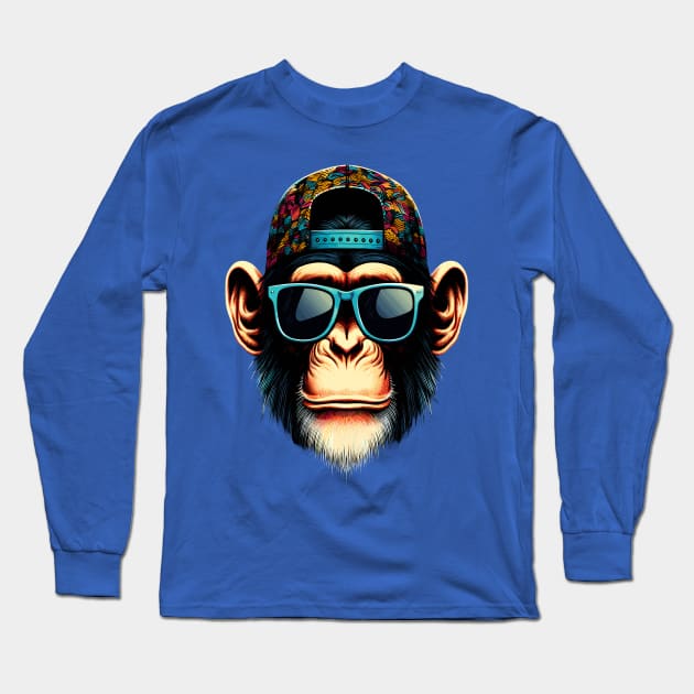 Cool Monkey Long Sleeve T-Shirt by Graceful Designs